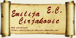 Emilija Ćirjaković vizit kartica